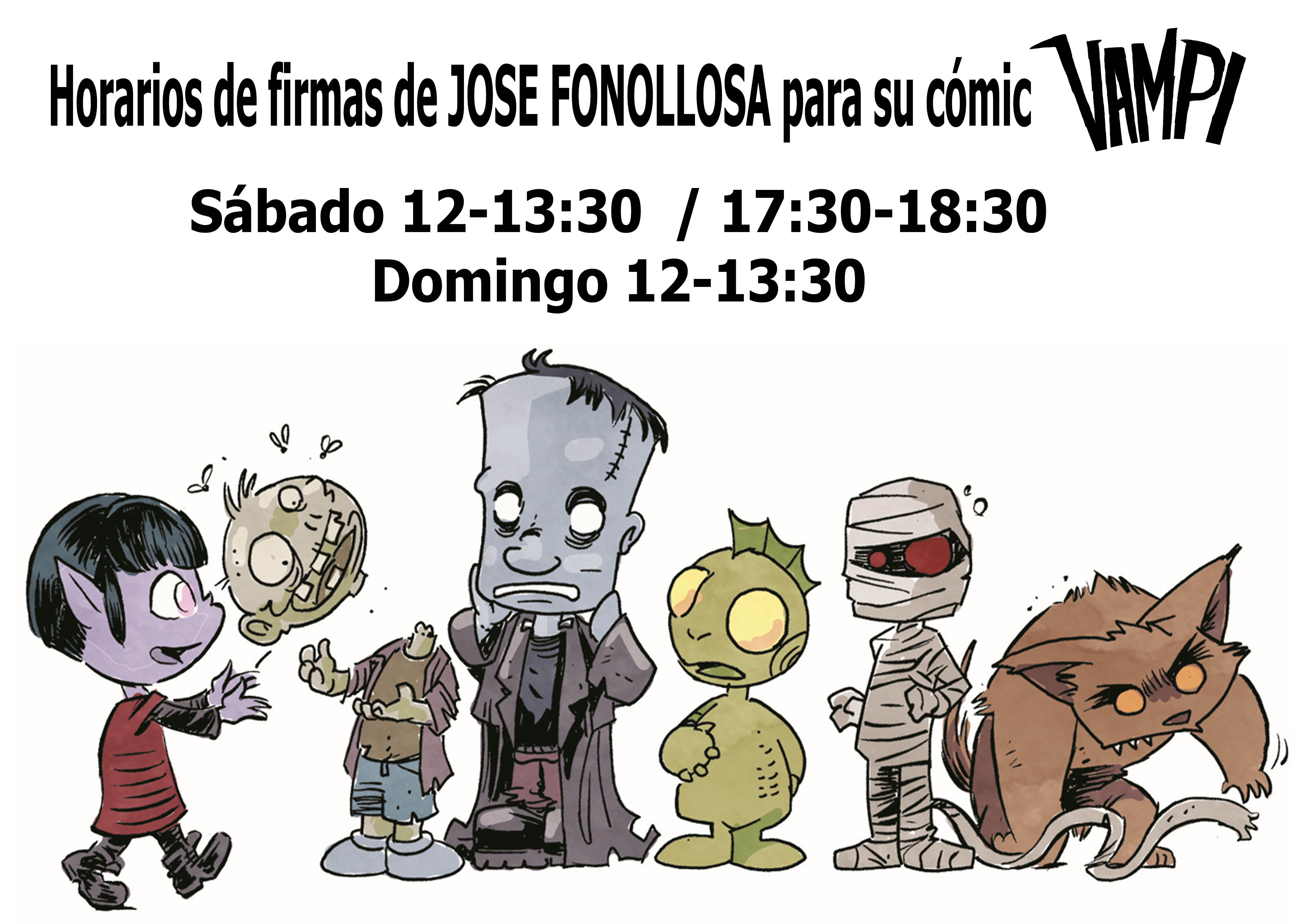 horarios firmas Jose Fonollosa Comic VAMPI